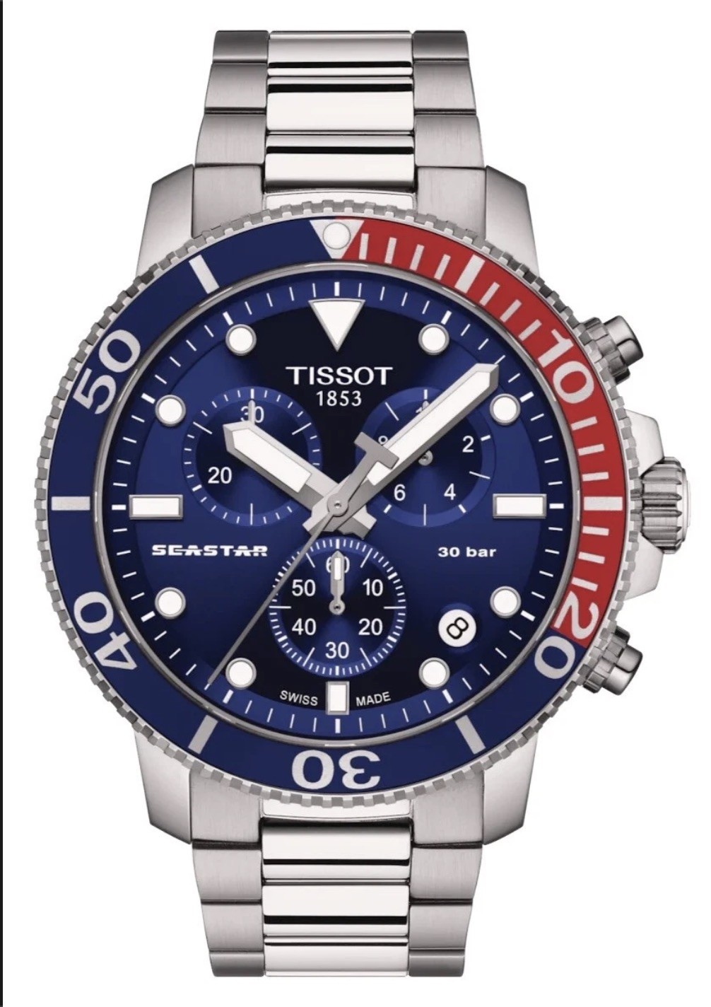 TISSOT Seastar 1000 Chronograph Pepsi Blue Men’s Watch T120.417.11.041.03