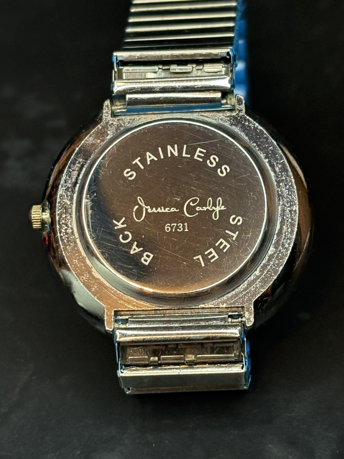 Jessica Cargyle Analog Wristwatch with an Expansion enamel Band !!NEW BATTERY