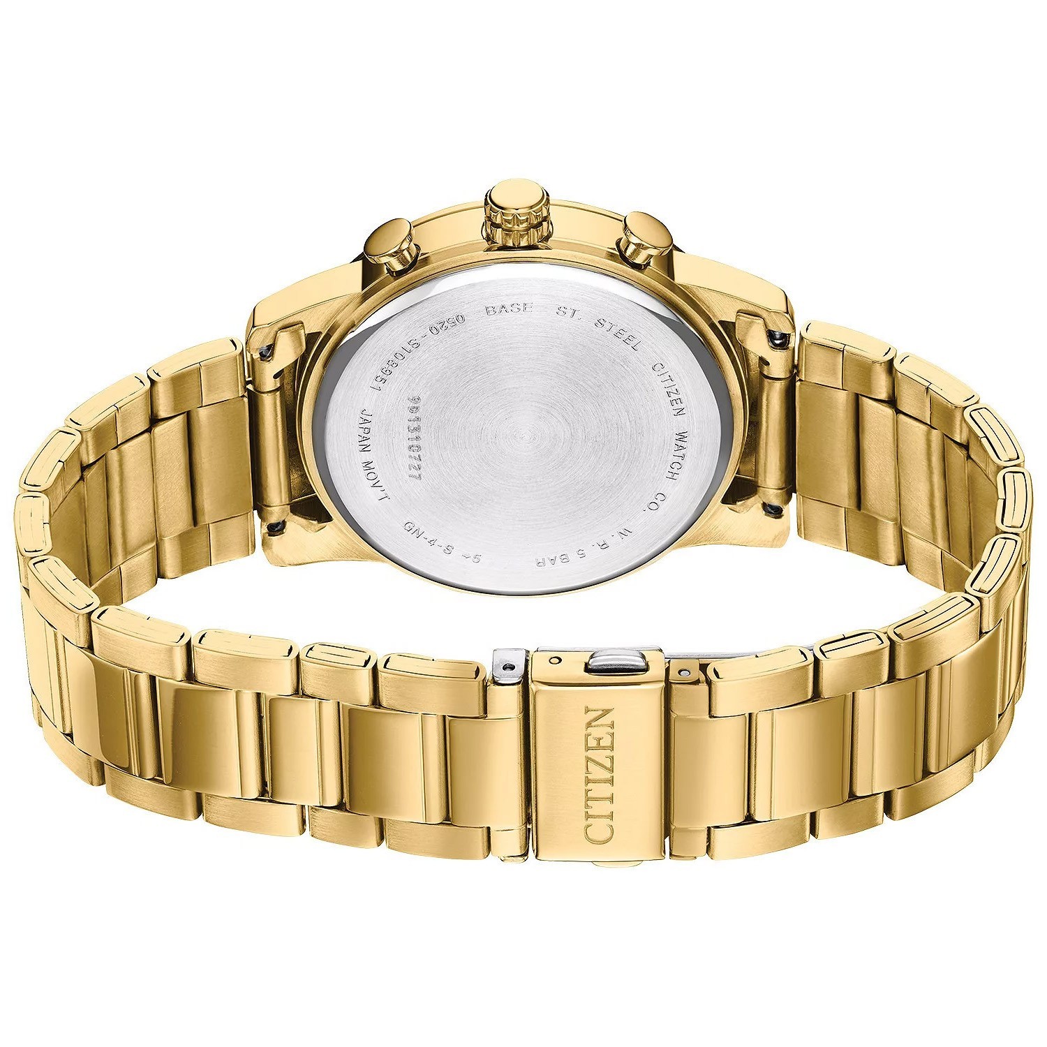 Citizen AN8052-55P Men’s Gold Tone Gold Dial Stainless Steel Chronograph Watch