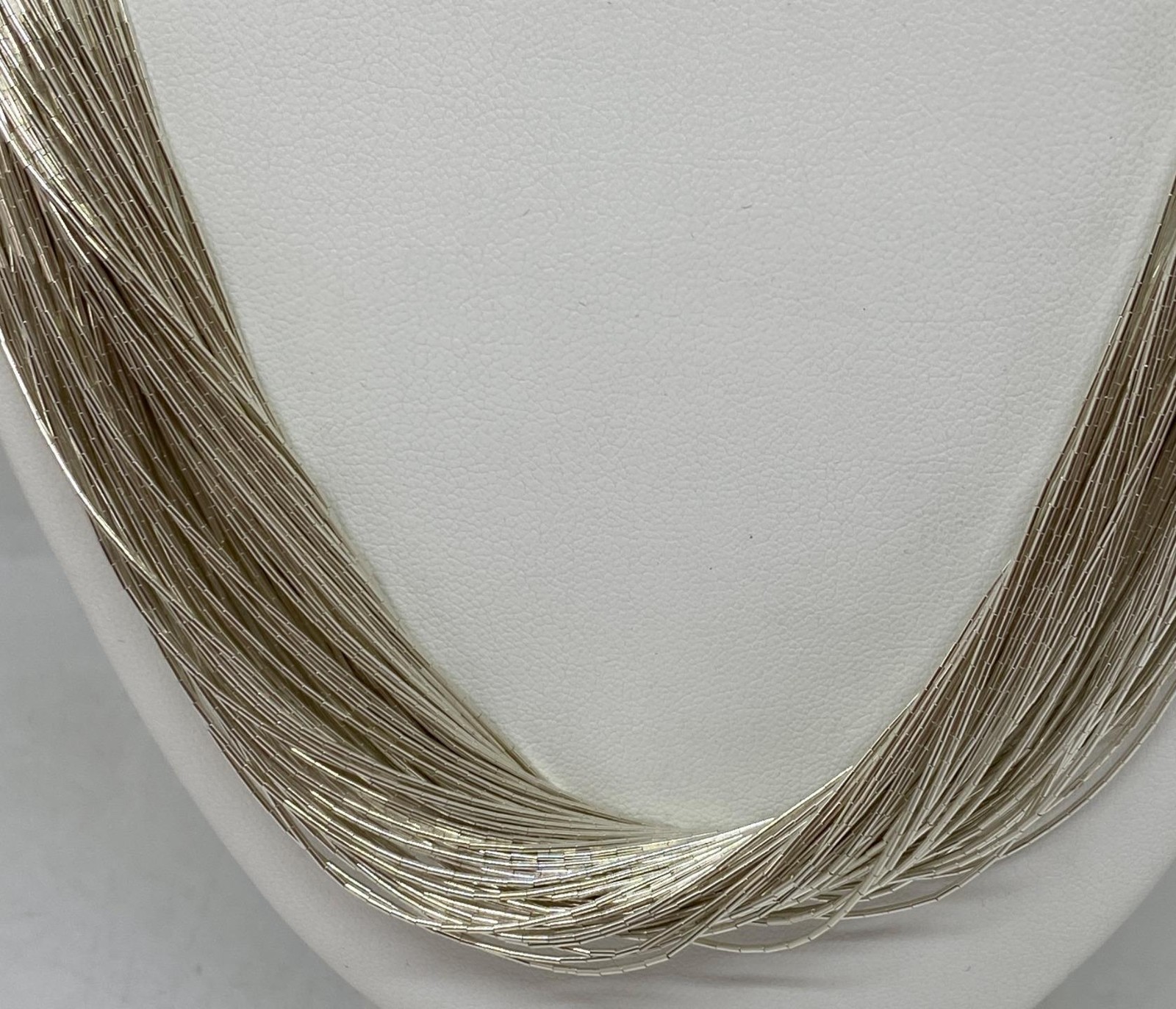 Sunshine Sterling Liquid Silver 100 Strand Necklace Earring Set N49