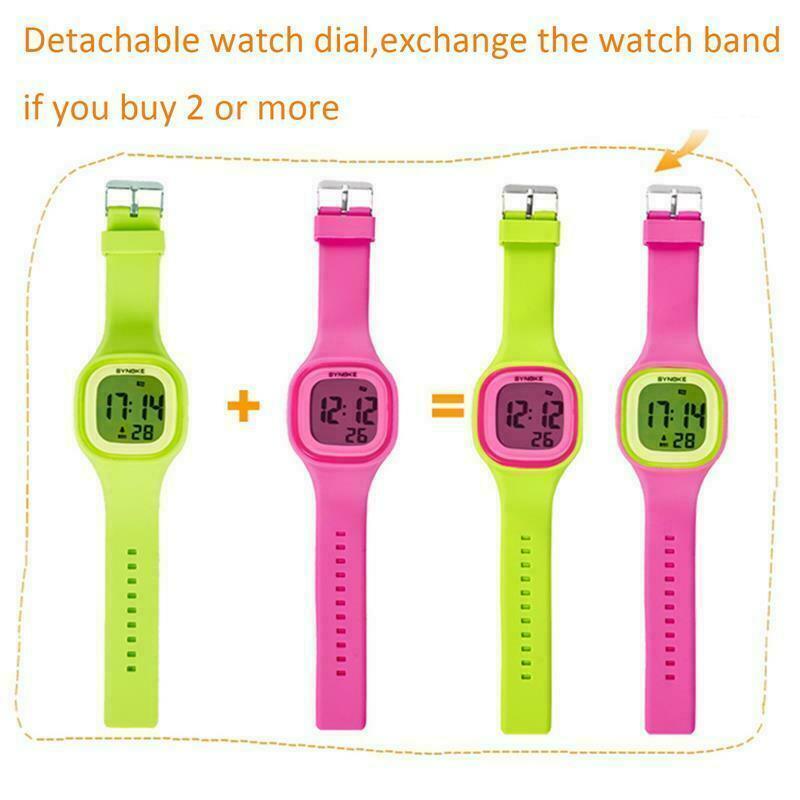 Fashion Waterproof LED Sports Digital Electronic Wrist Watch for Kids Boys Girls