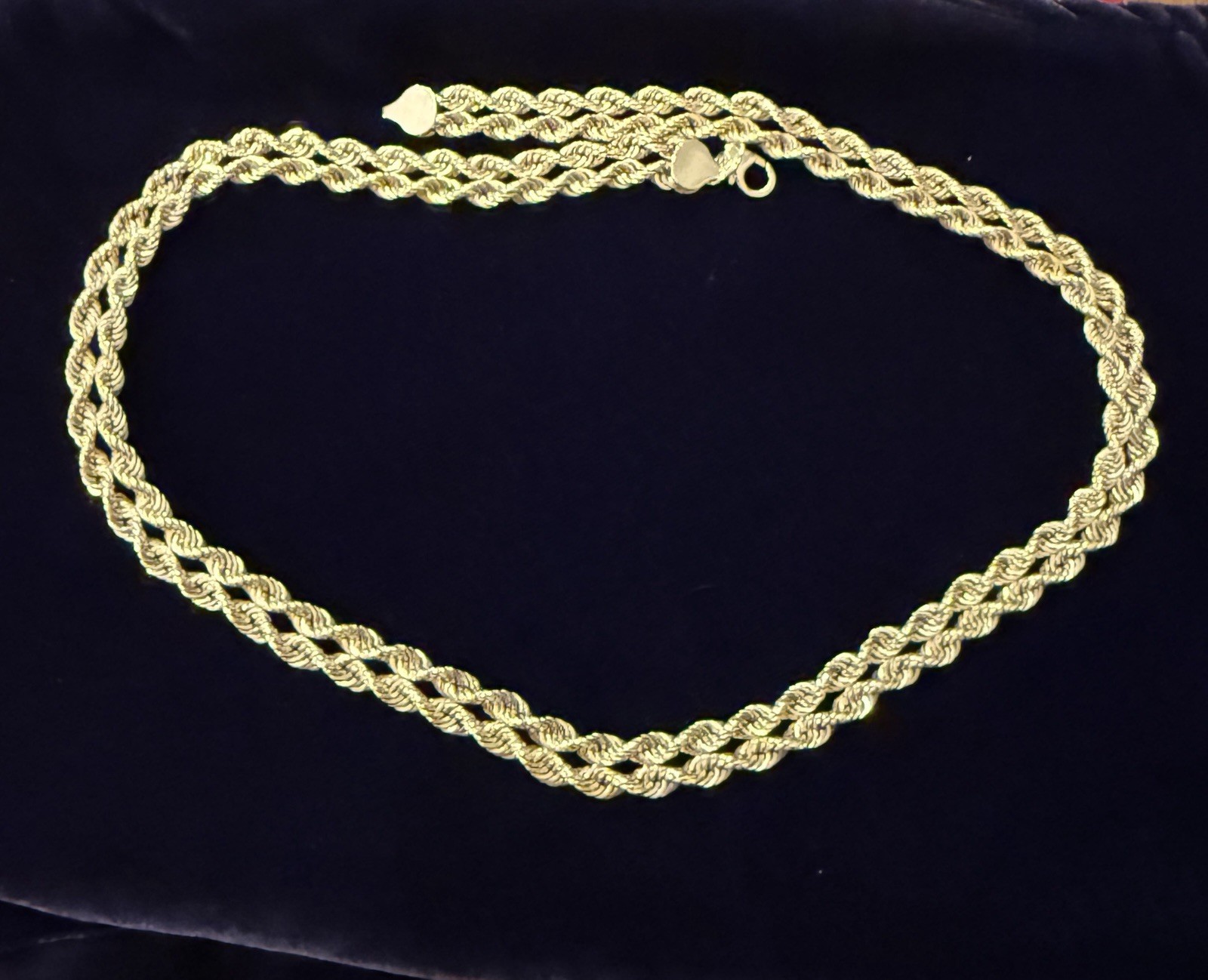 Vintage 14k EternaGold Double Rope Chain Necklace – 18″ 8mm Approx 13g QVC Peru