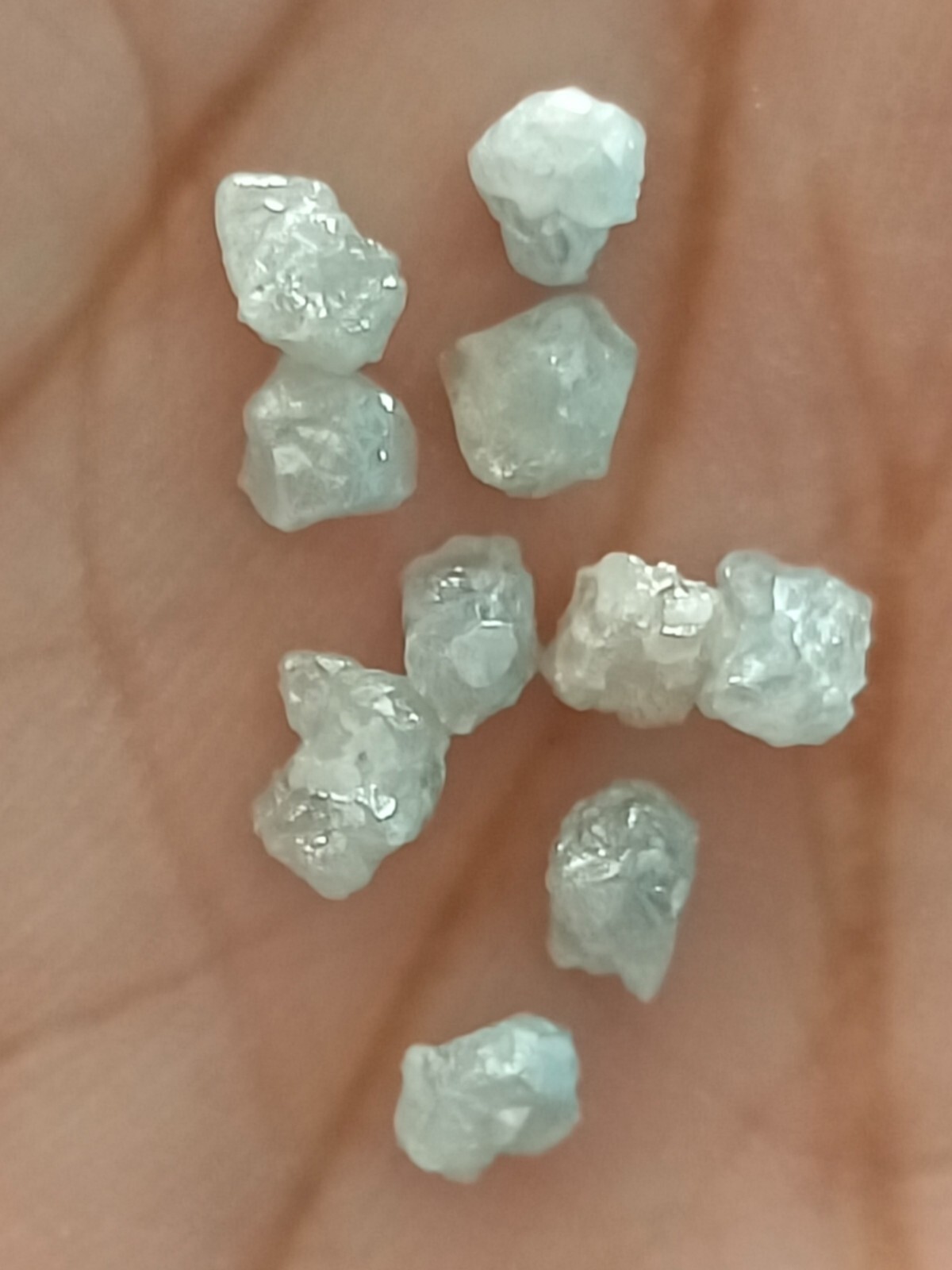 Rough Uncut Shape Diamond 4.00 Ct Whtie Grey Color Natural Loose Diamonds Lot