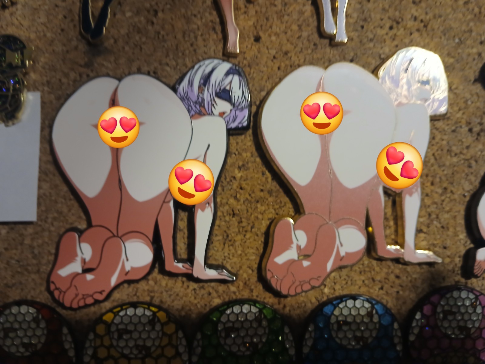 Anime Kinked Lewd Enamel Lapel Pin 3inch 1 Pin LE Rare