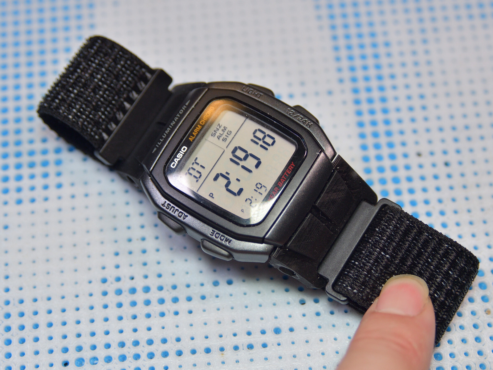 Tough Resin Strap & Band Adapter for Casio W96H Digital Watch