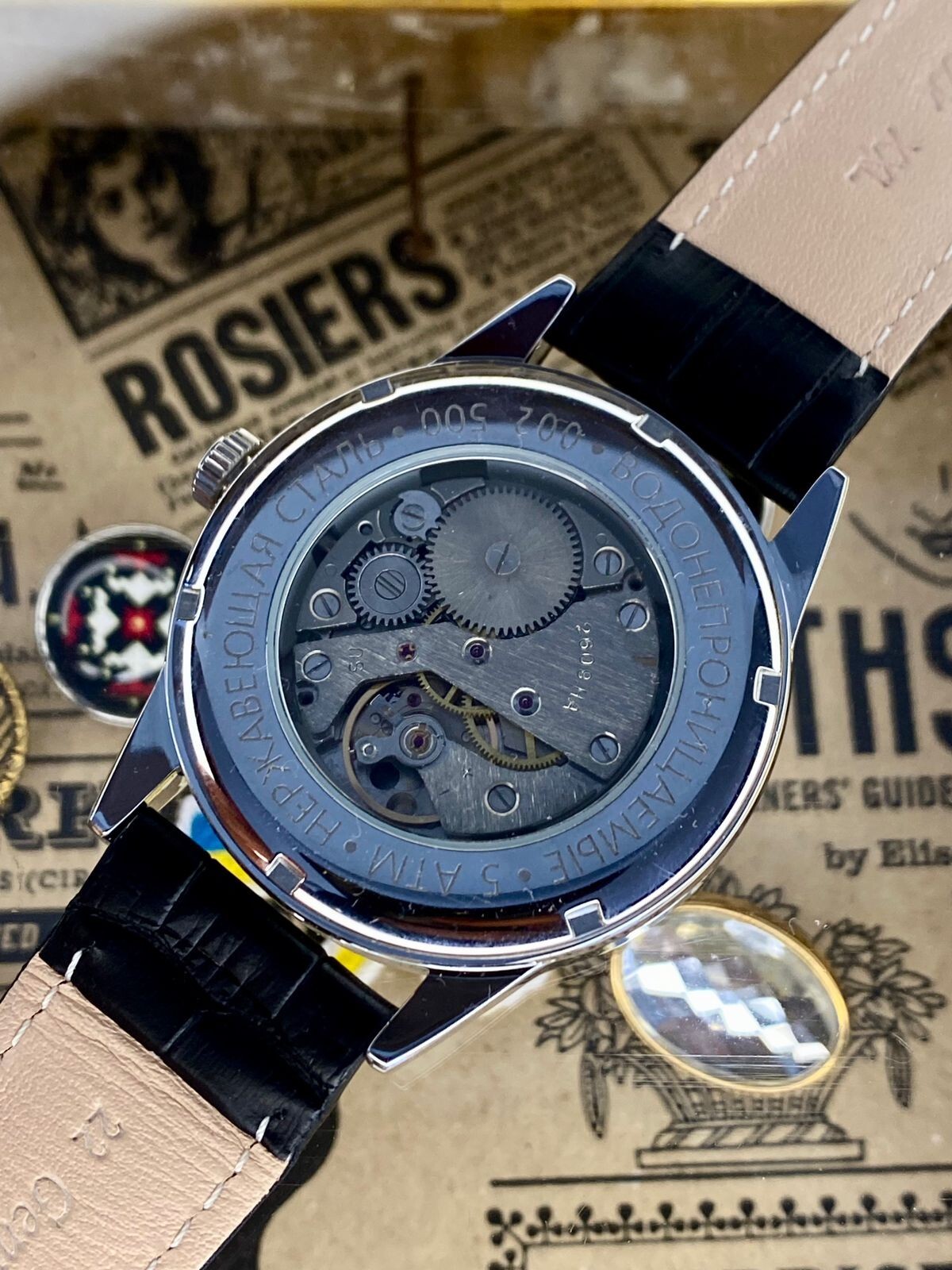 Vintage Watch Raketa 24h Sputnik Mechanical Wrist Men’s Russian Soviet USSR Day