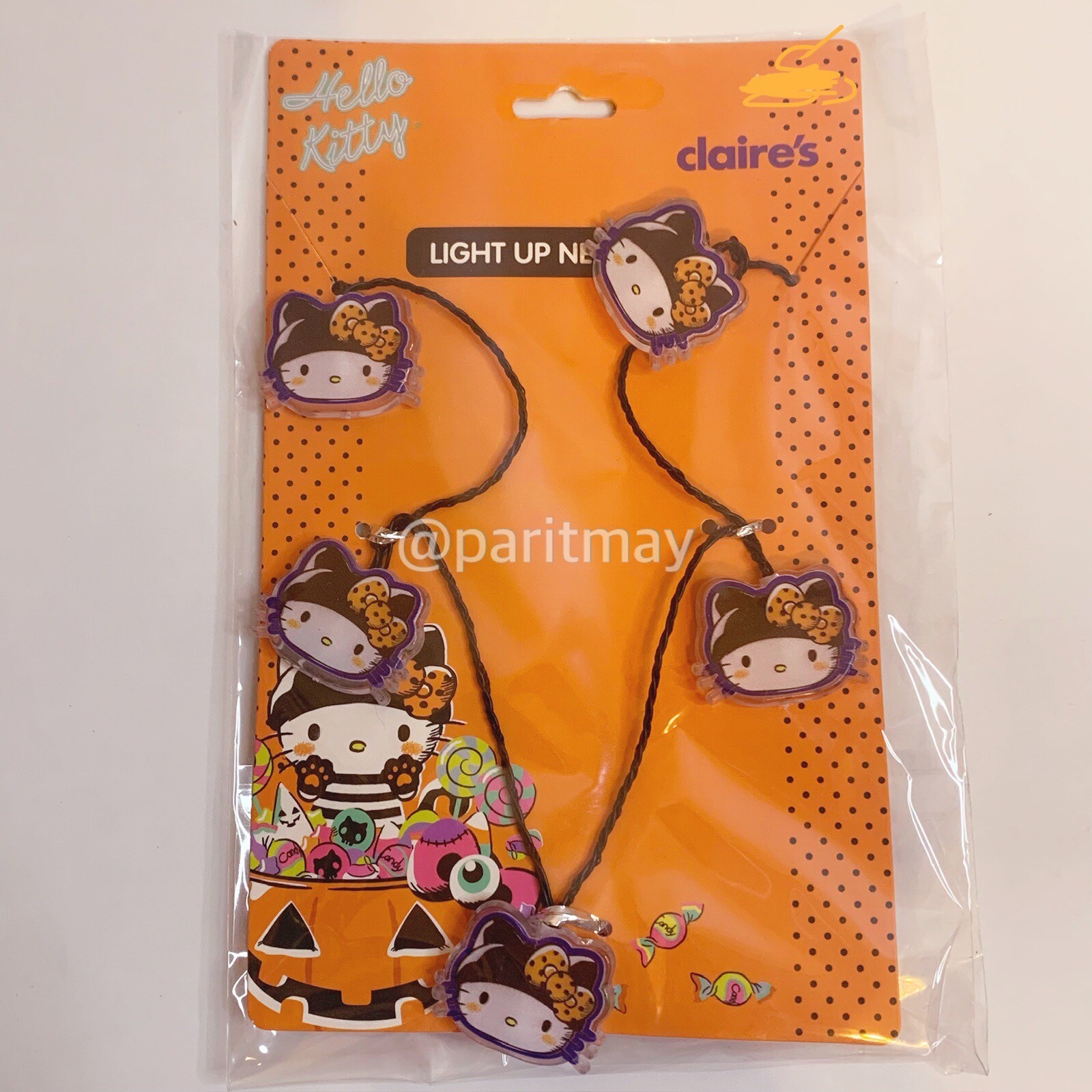 Hello Kitty Claire’s Halloween Light Up Necklace (NEW IN PACK)