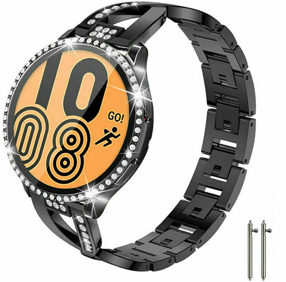 Bling Metal Watch Band + Case For Samsung Galaxy Watch 4 5 6 7 40/44mm
