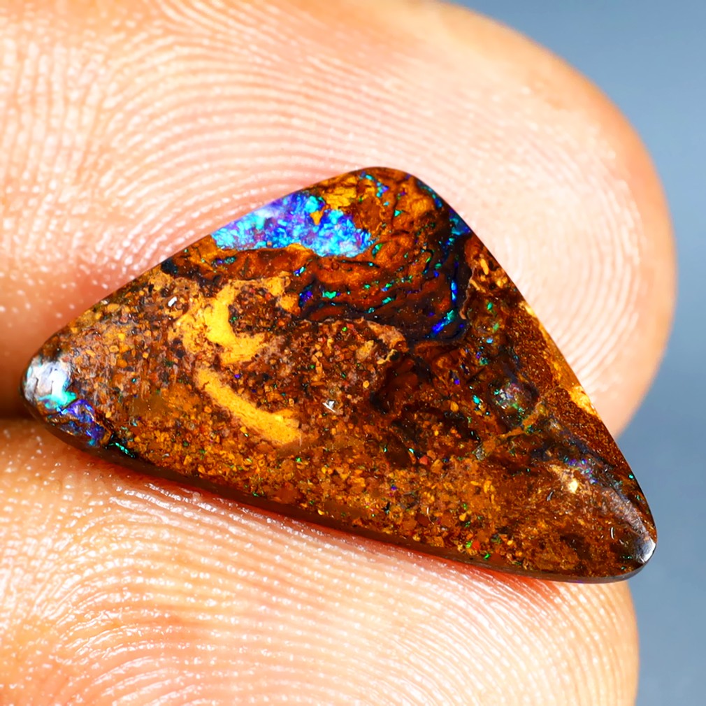 3.29 ct Fancy Cabochon (20 x 11 mm) Multi Color Australian Koroit Boulder Opal