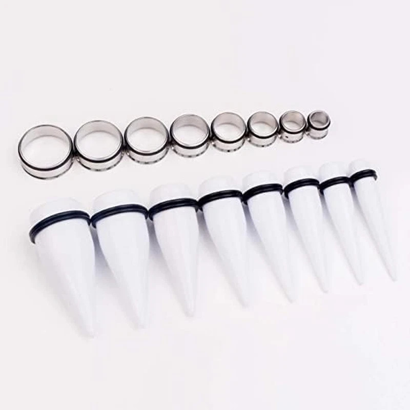 32Pcs 00G – 24mm Big Gauges Ear Stretching Kit Acrylic Tapers Surgical Steel …