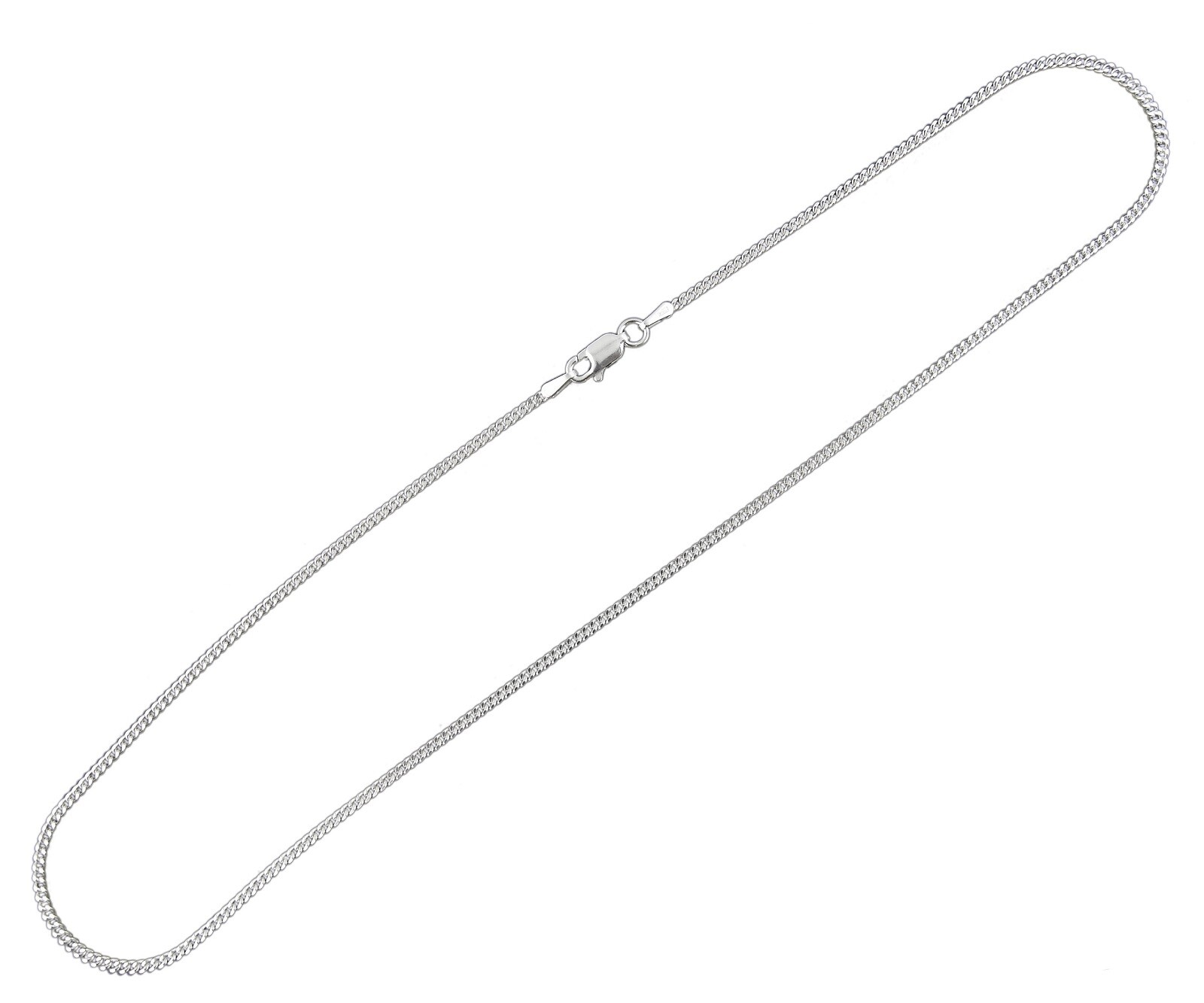 Sterling Silver 1.8mm CURB Chain Necklace 925 Italy 16, 18, 20, 22, 24, 30″ NEW