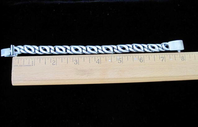 VTG STERLING SILVER CHAIN 8.25 in MELESIO RODRIGUEZ TR-114 56 gms TAXCO MEXICO