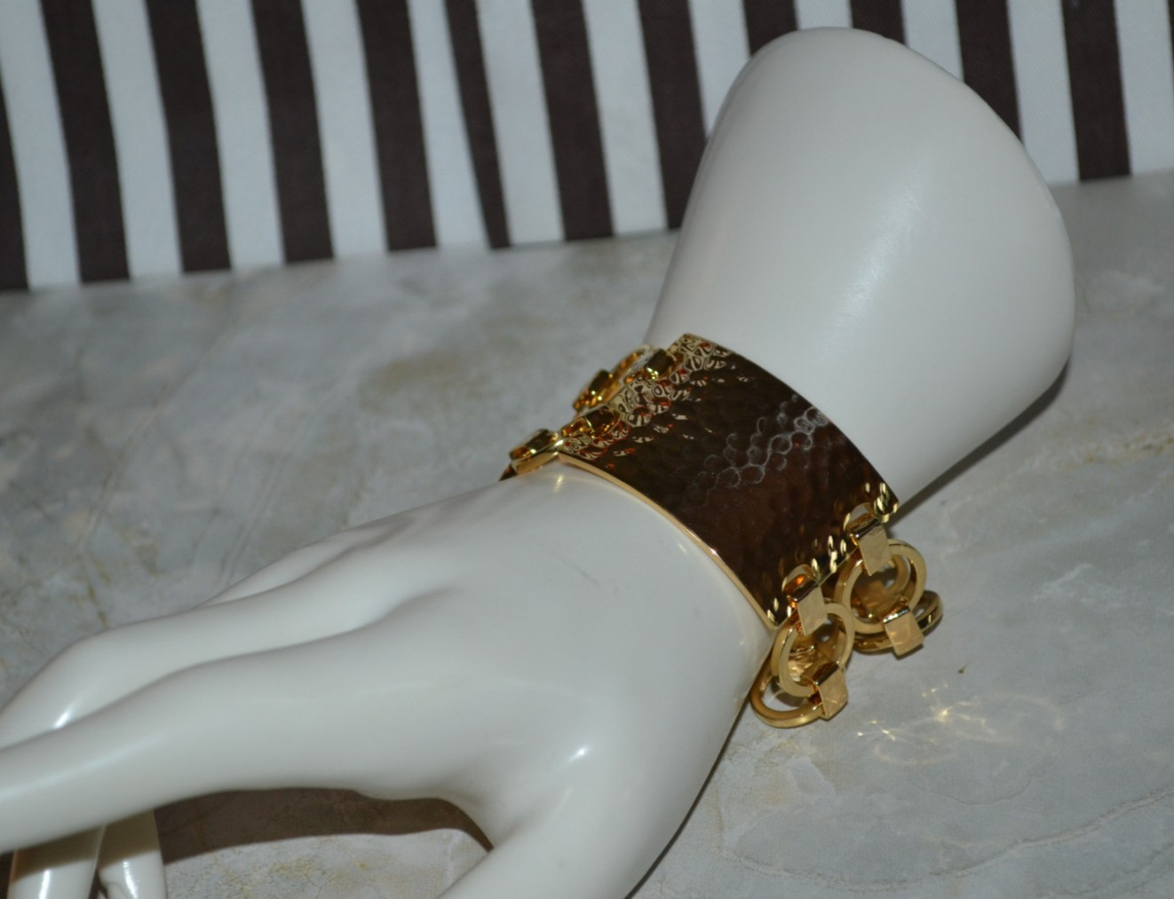 Henri Bendel Hammered Statement Bracelet
