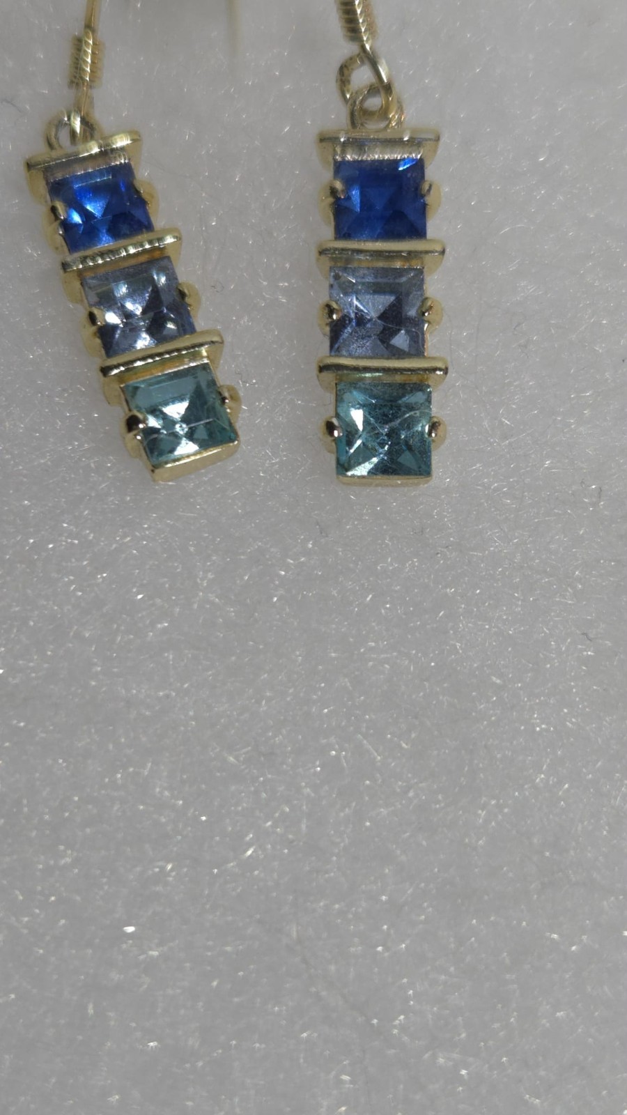New Marsala 3 Toned Sapphire Drop Dangled 925 Pierced Earrings See MM’S in pics