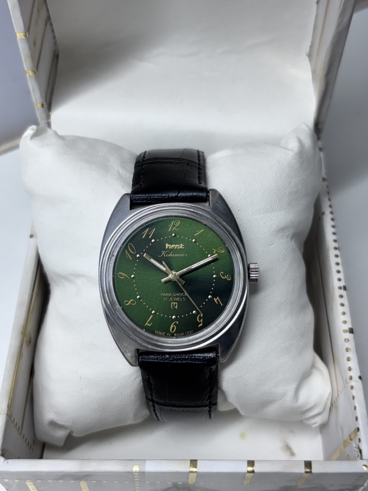 Vintage HMT Kohinoor Green 17 Jewels Mechanical Hand Winding Men’s Wrist Watch