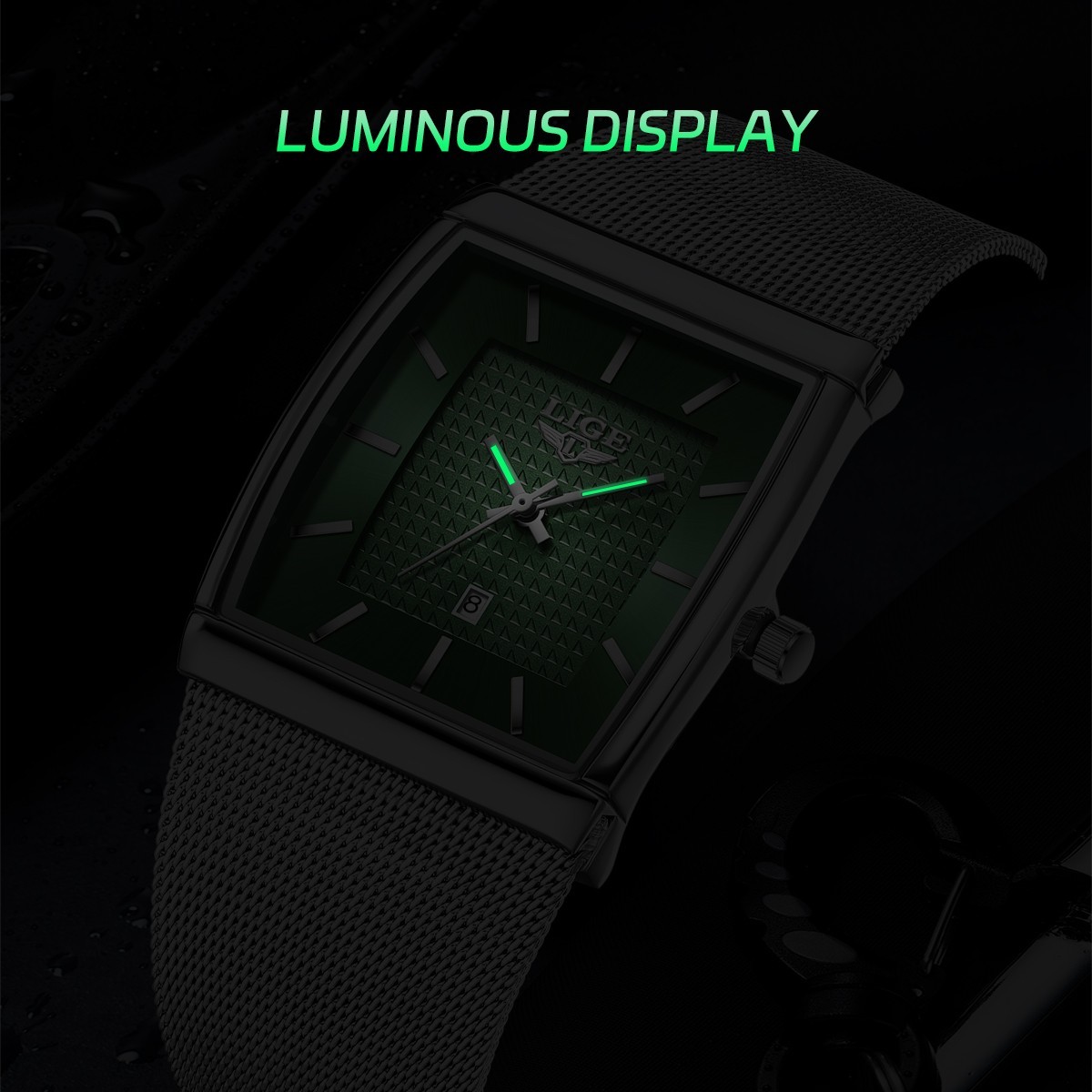 2026 Men Watch Quartz Date Luminous Waterproof Ultra-thin Business Wristwatch
