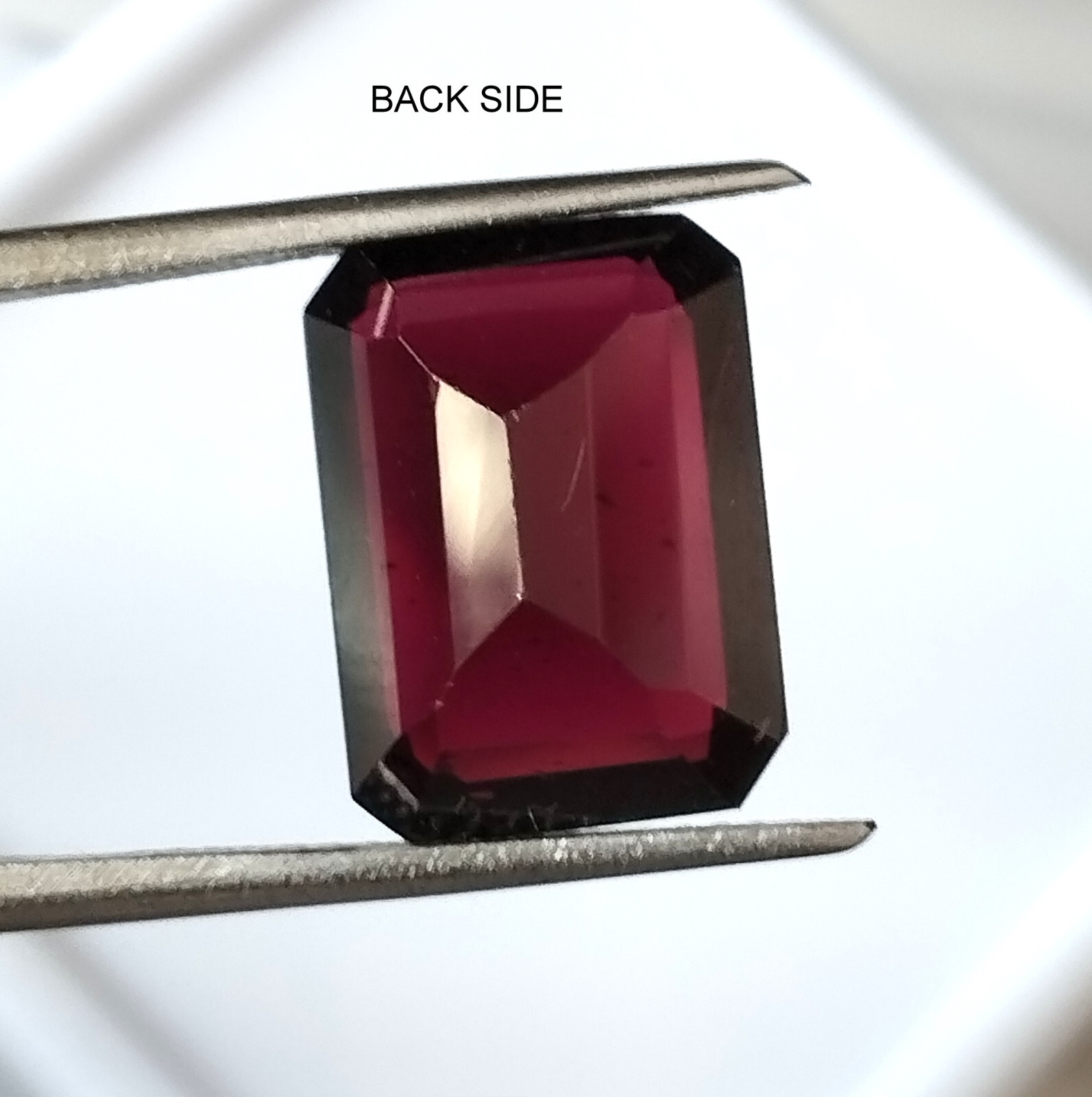 Natural Pink Garnet 14X10 mm Emerald Cut Unheated Faceted Loose Gemstone 9.75 CT