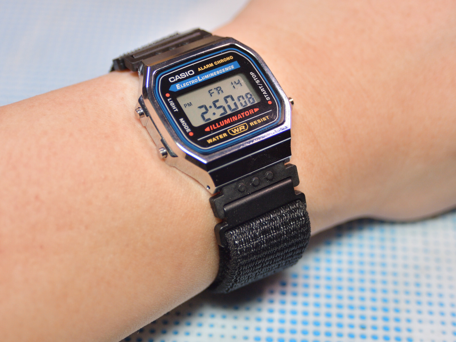 Resin watch strap & watch band adapter for CASIO A168 & AQ230 Slim profile