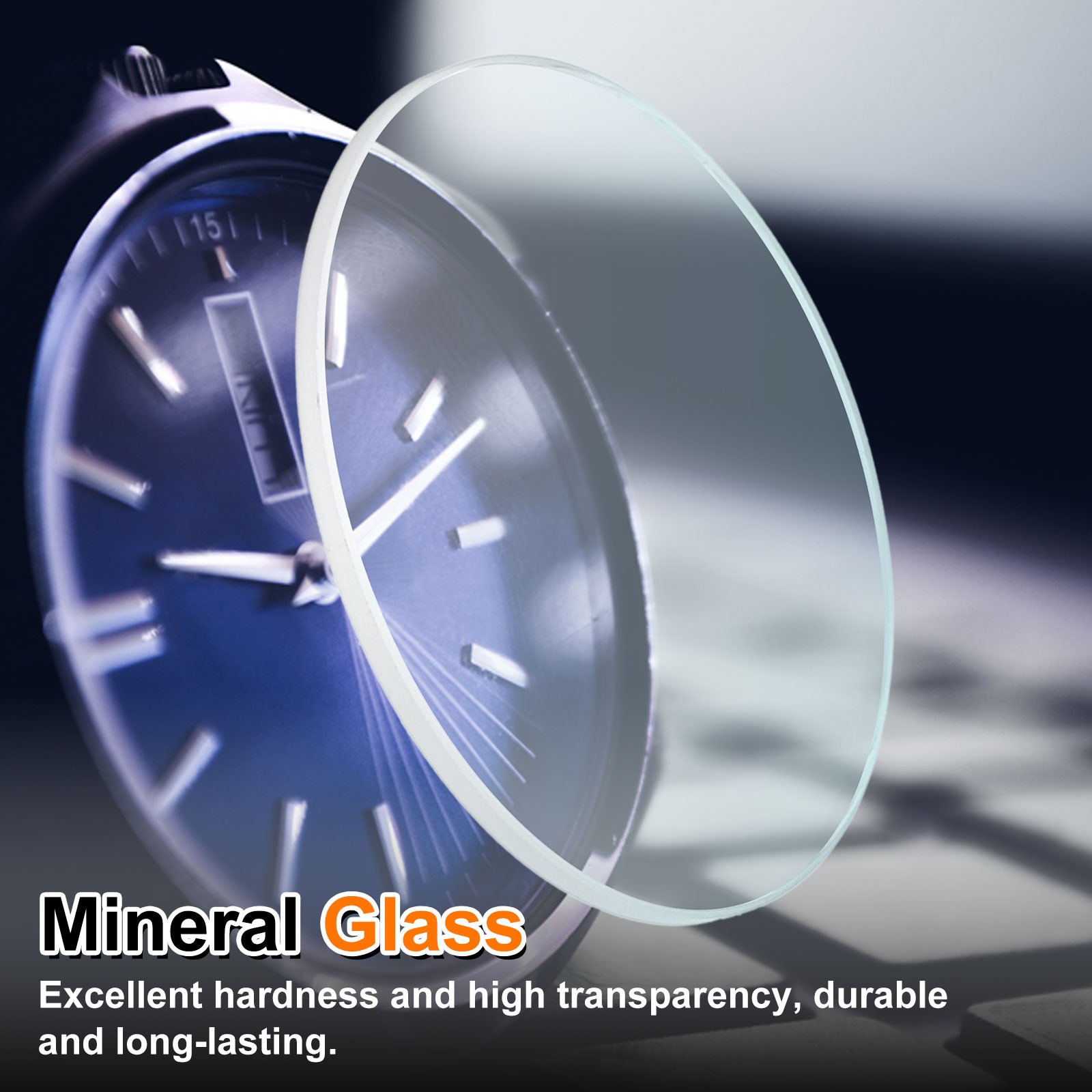 3pcs Watch Glass Lens 29.5mm Mineral Glass Round Clear Len for Watchmaker Repair
