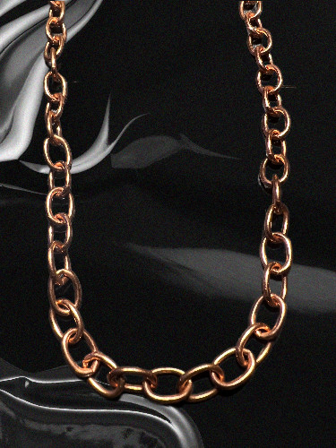 Solid Copper Chain CN627G – 3/16 of an inch wide. Available in 18 to 30 inches.