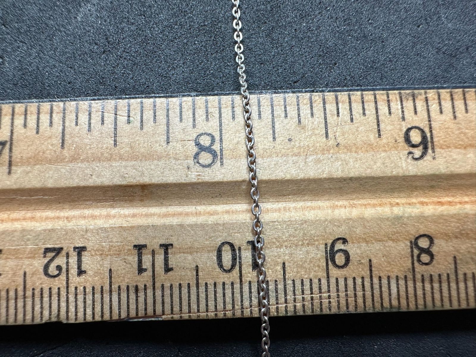 1.90g Vintage Sterling Silver 925 Adjustable Cable Chain Link Necklace 18 in M