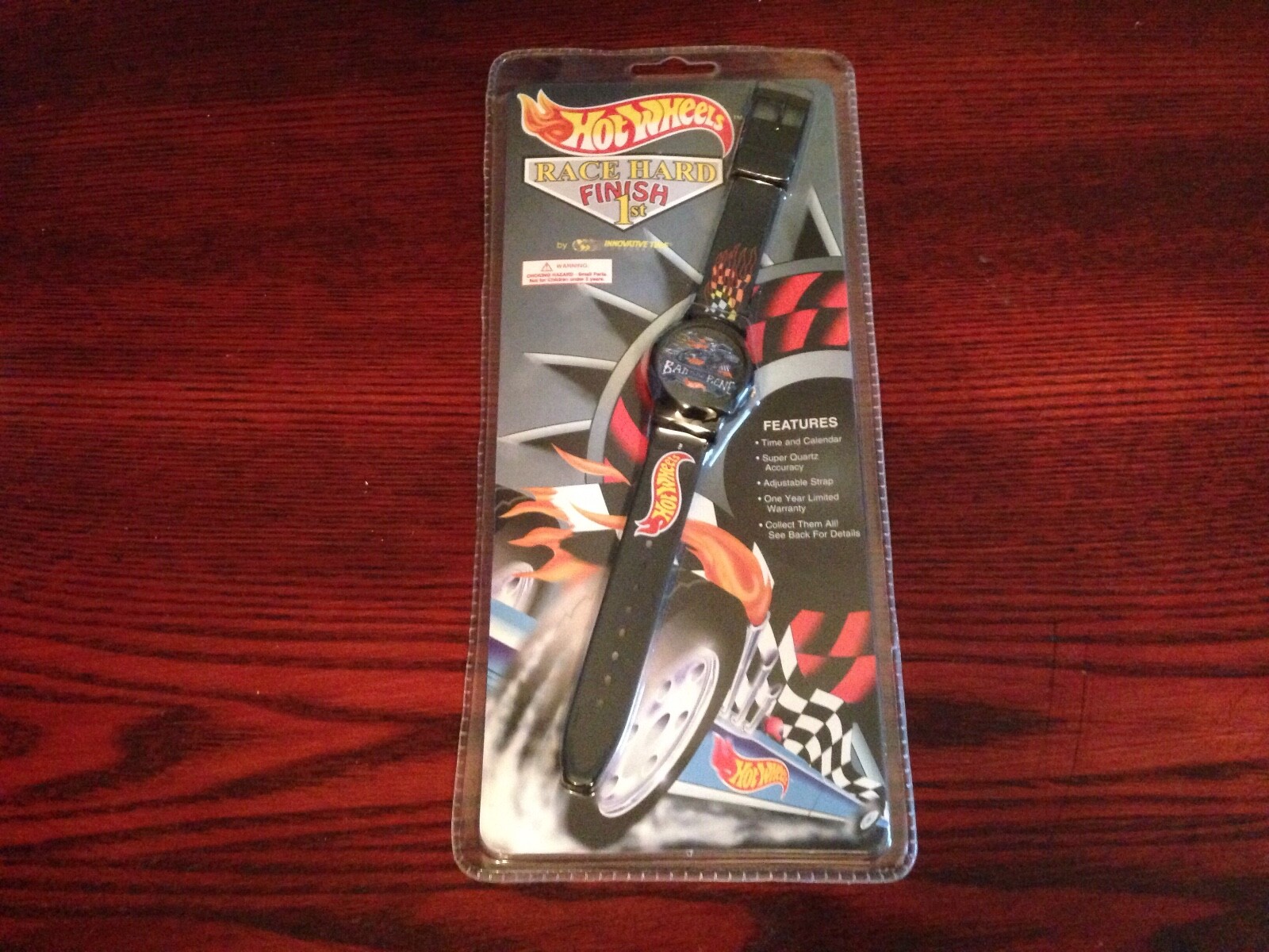 1994 Hot Wheels Wrist Watch Factory Sealed -Race Hard Finish 1st –