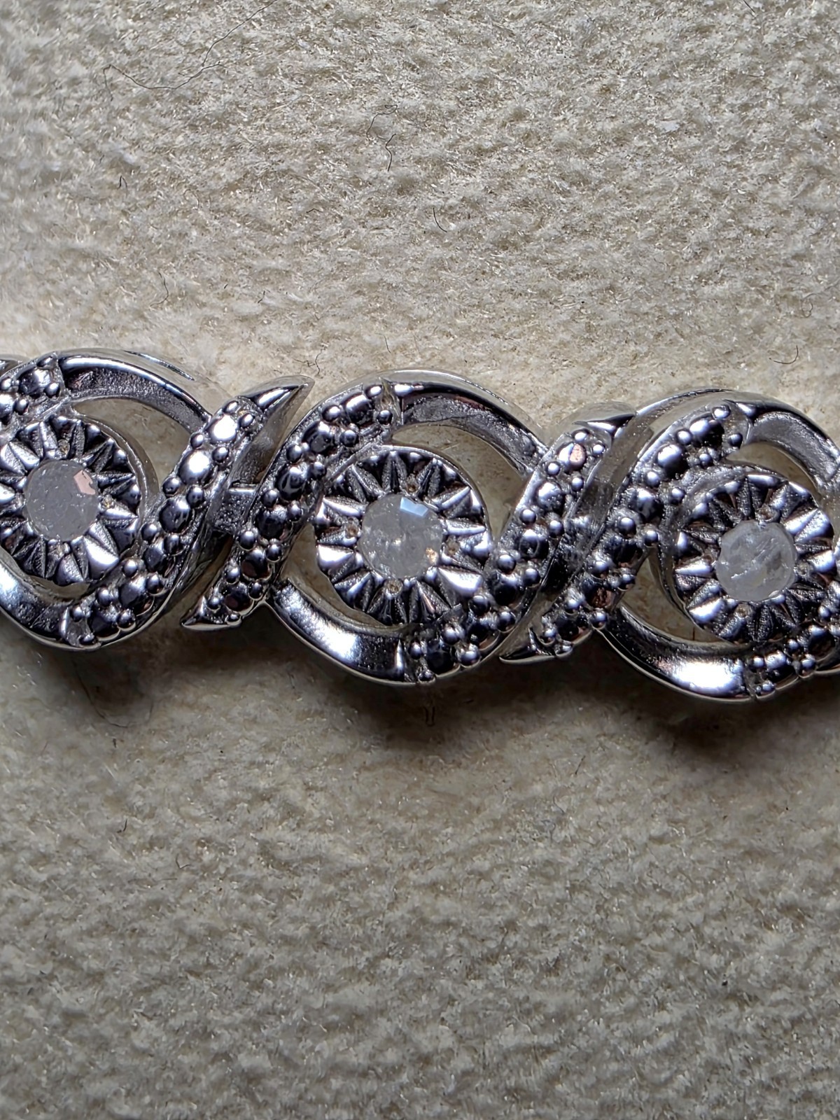 7″ 5.7mm 0.5ctw Natural Diamond Bracelet 925 Sterling Silver