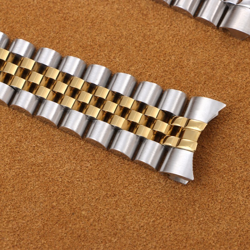 Stainless Steel Solid Watch Band Strap Arc Bracelet 13 17 20 21mm for Datejust