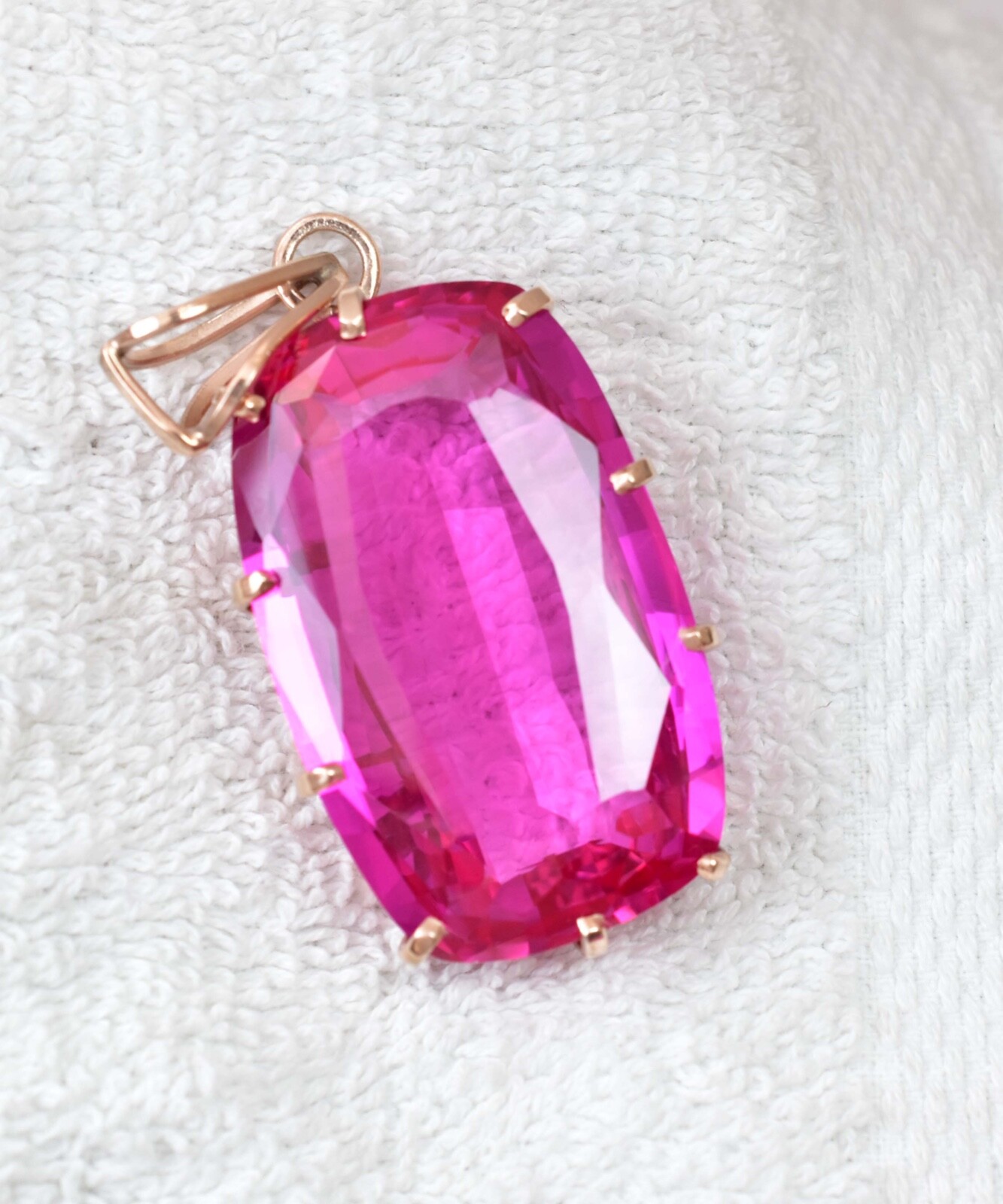 Natural Mogok Pink Ruby Cushion 925 Sterling Silver Pendant Certified – Gigantic