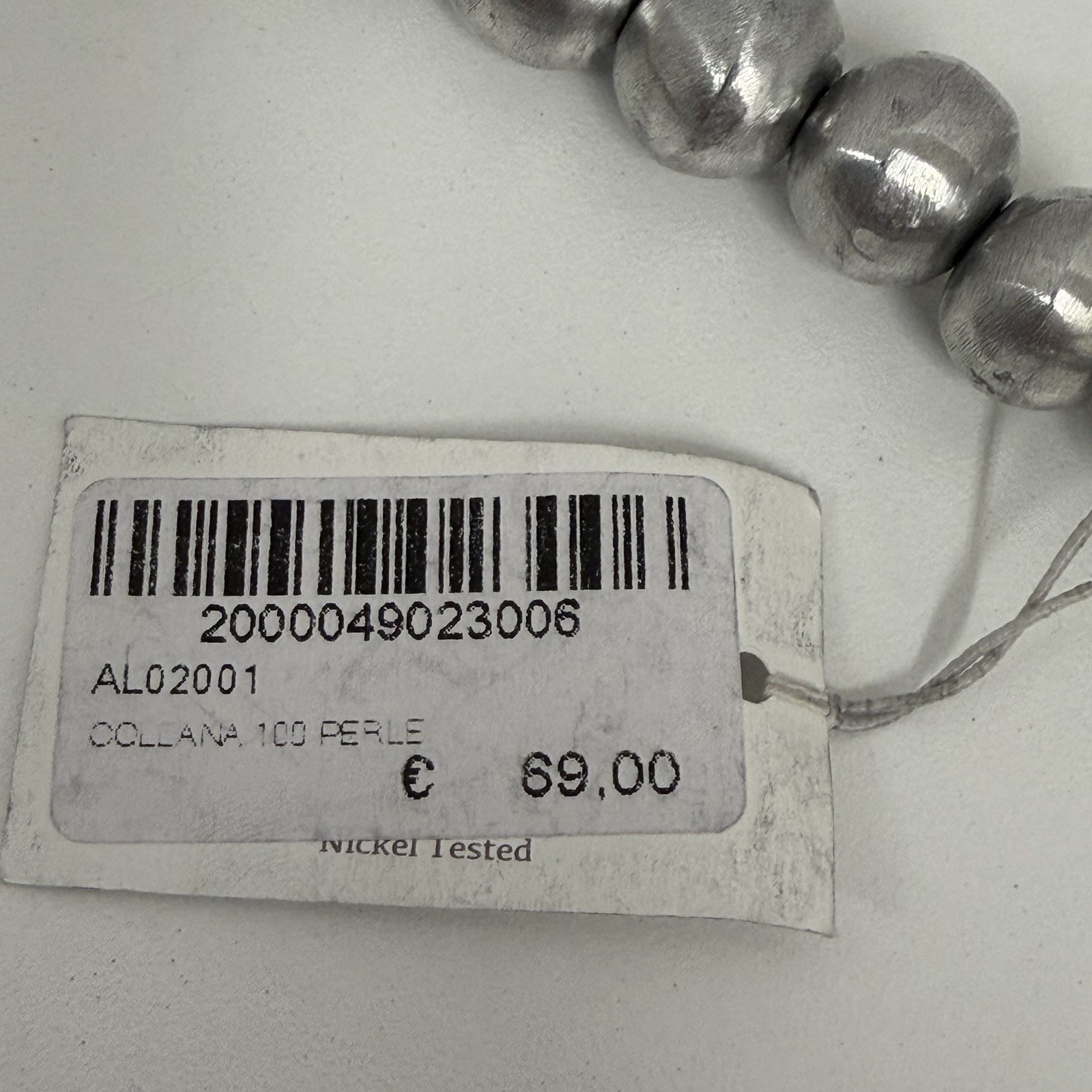 Vestopazzo Long Necklace NWT Aluminum Nickel Plated Tested Large Chunky Artsy