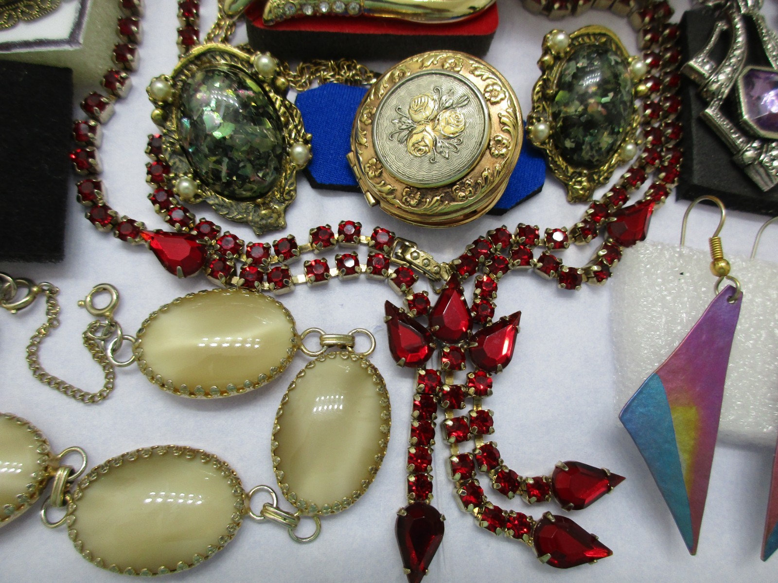 Vtg-Now Jewelry Lot Locket Cameo Heart Box AUSTRIA MONET PANDORA 925 +s/signed