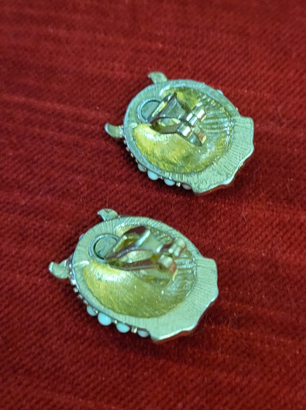 Vintage Clip On Owl Earrings