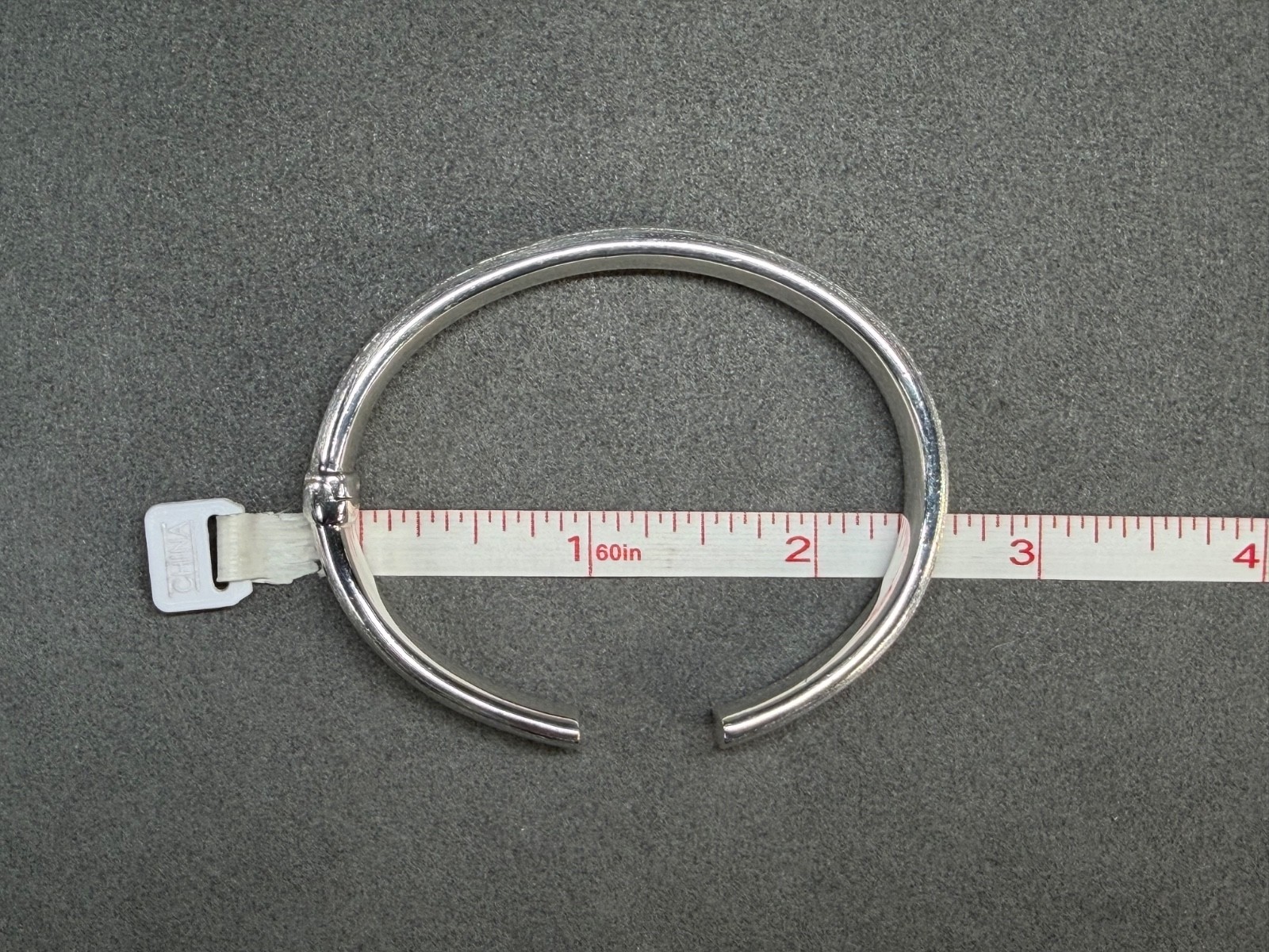 VINTAGE MILOR ITALY 950 Ultrafine Silver Textured Hinged Bracelet 6.75inch / 51g