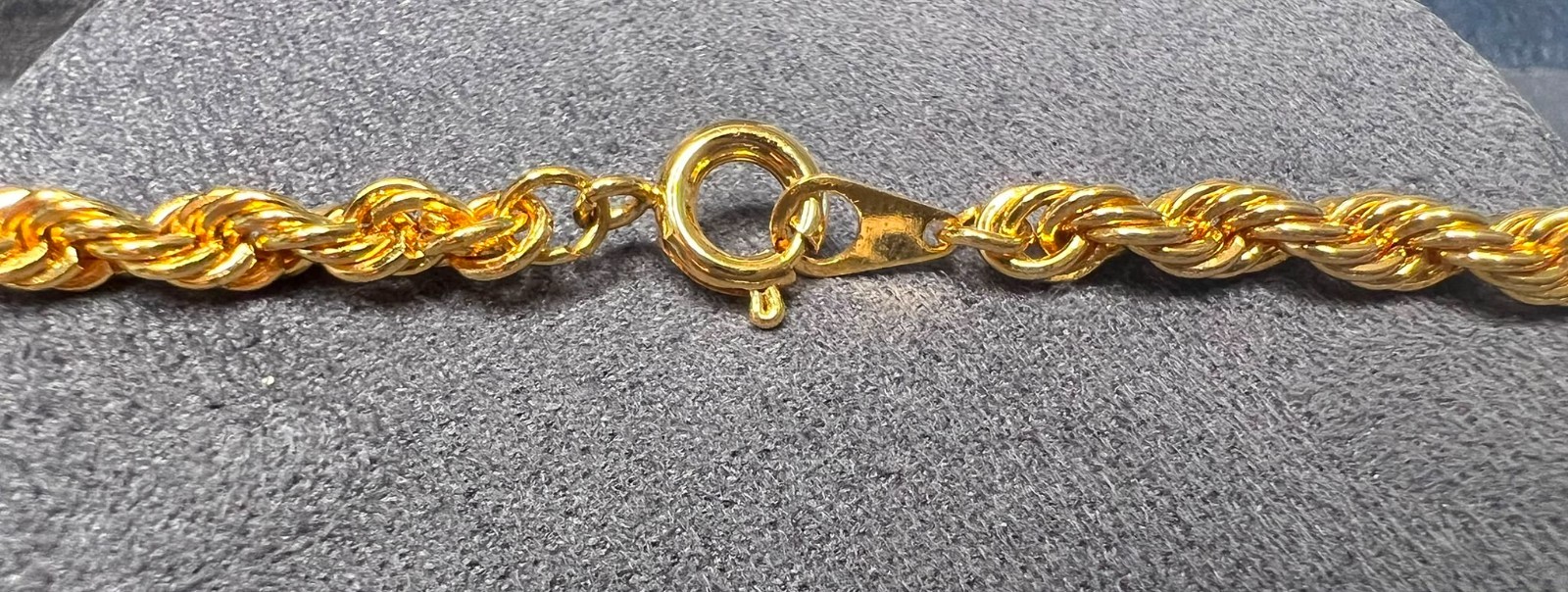 Vintage Gold Tone Rope Chain Bracelet Twisted Link 18cm Classic Retro Jewellery