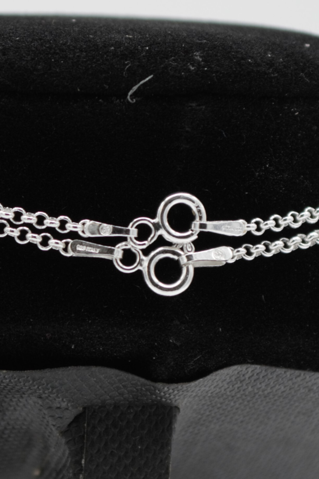 Italian 925 Solid Sterling Silver 1.8mm Round Flat Rolo Chain 16, 18 or 20 Inch