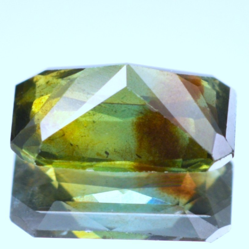 1.33Ct AIG Certified Untreated Unheated Natural Yellowish Green Ceylon Sapphire.