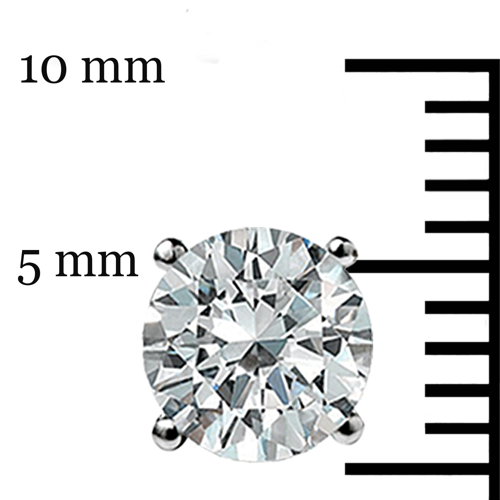 2.0 CT GRA Moissanite 14K Solid White Gold Basket Studs Brilliant ScrewBack Gift