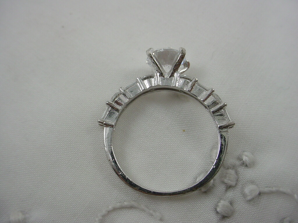 Signed FZN FUZION 925 Sterling Silver Gemstone Ring Size 7
