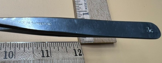 Vintage Dixon/Peer Pointed Watchmakers Tweezers 5 and 3C Made In Switzerland