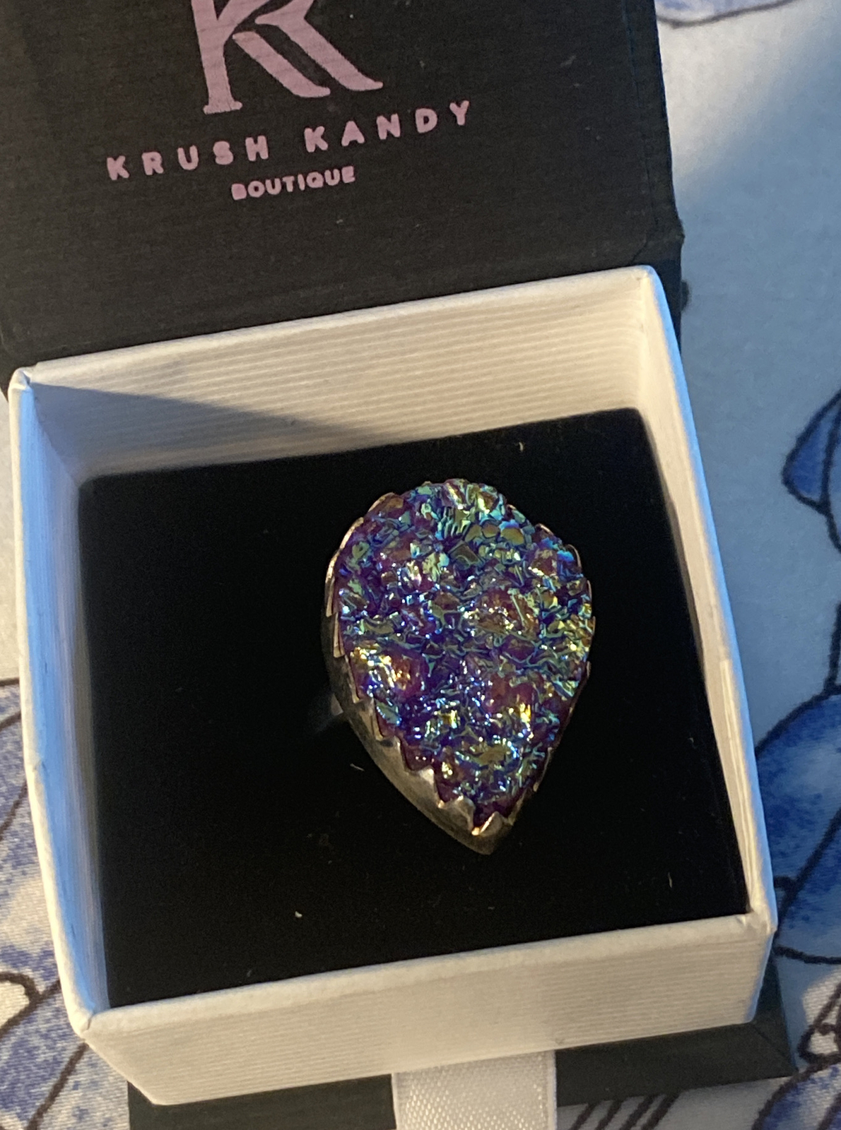 Sterling Silver Drusy Ring In Box Krush Kandy Boutique Approx sz 7
