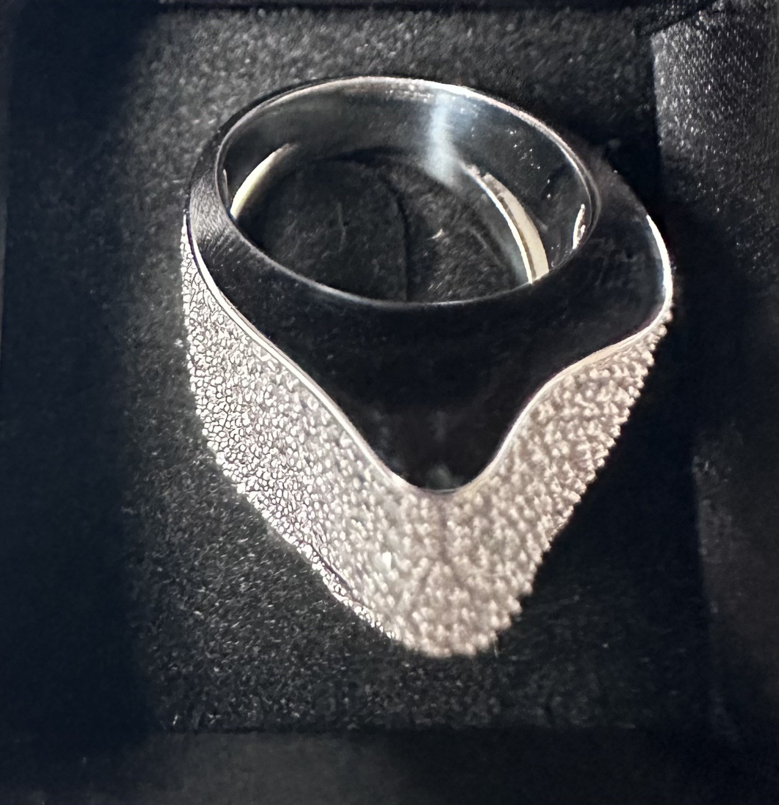 SONIA BITTON SIMULATED DIAMOND FACE RING ~ STERLING SILVER RING