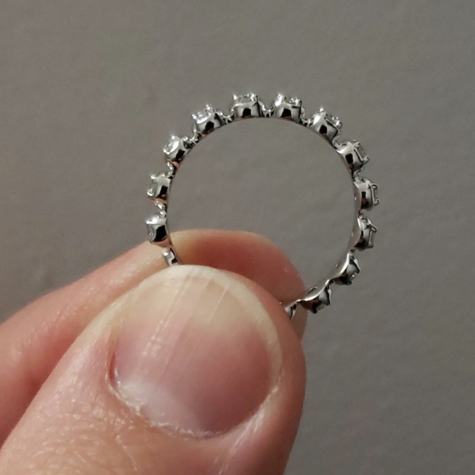 14Kt Gold 0.36 Ct Genuine Natural Diamond Half Eternity Wedding Band