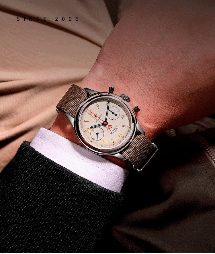 1963 RED STAR 71st Anniversary SEAGULL ST1901 Chronograph Hand Winding Watch C3