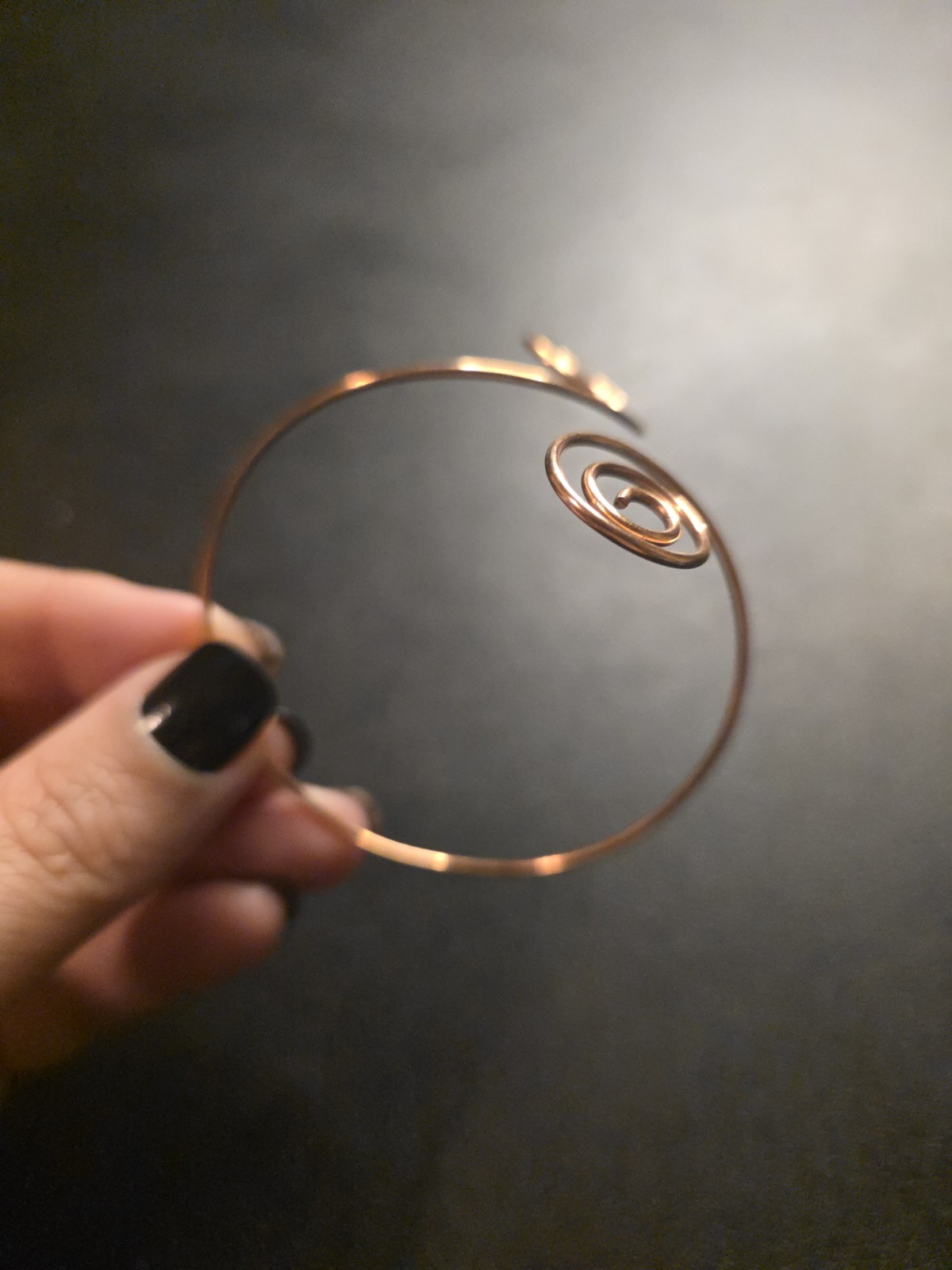 Adjustable Handmade Copper Spiral Bracelet 7″ inches Cuff Arm Band Jewelry