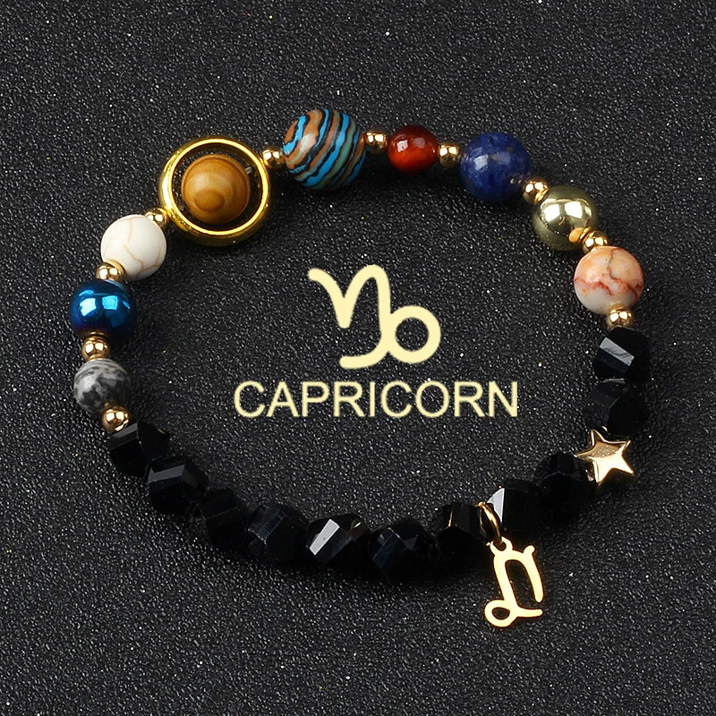 Women Stone Beaded Bracelet Round Layered Mixed Tone Adjustable Strand Jewelry