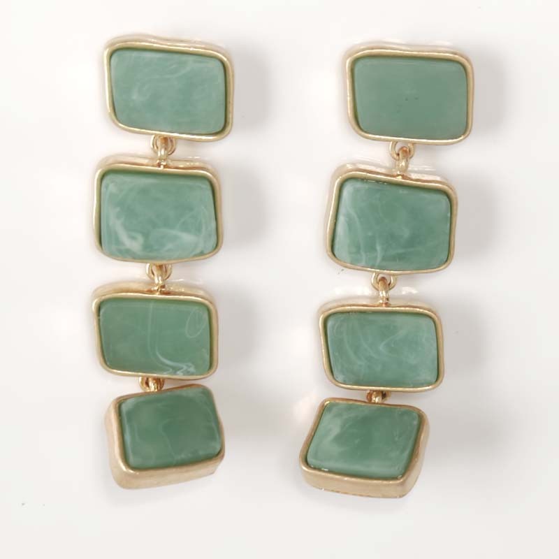 New Cabi Geometric Statement Drop Earrings Retro Women Party Vacation Jewelry