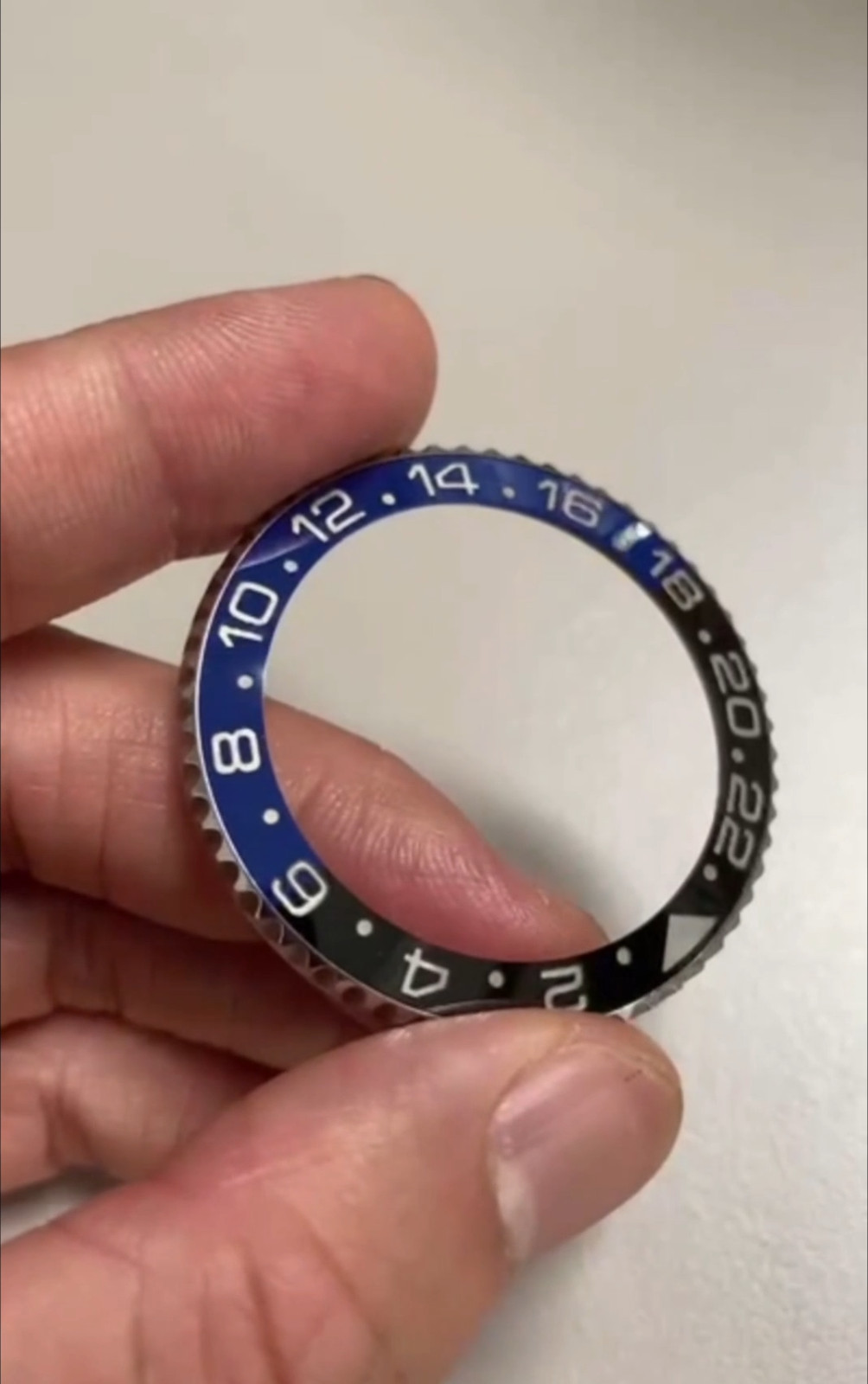 Black Blue Custom Made Watch Bezel Insert For Rolex GMT Master II Batman