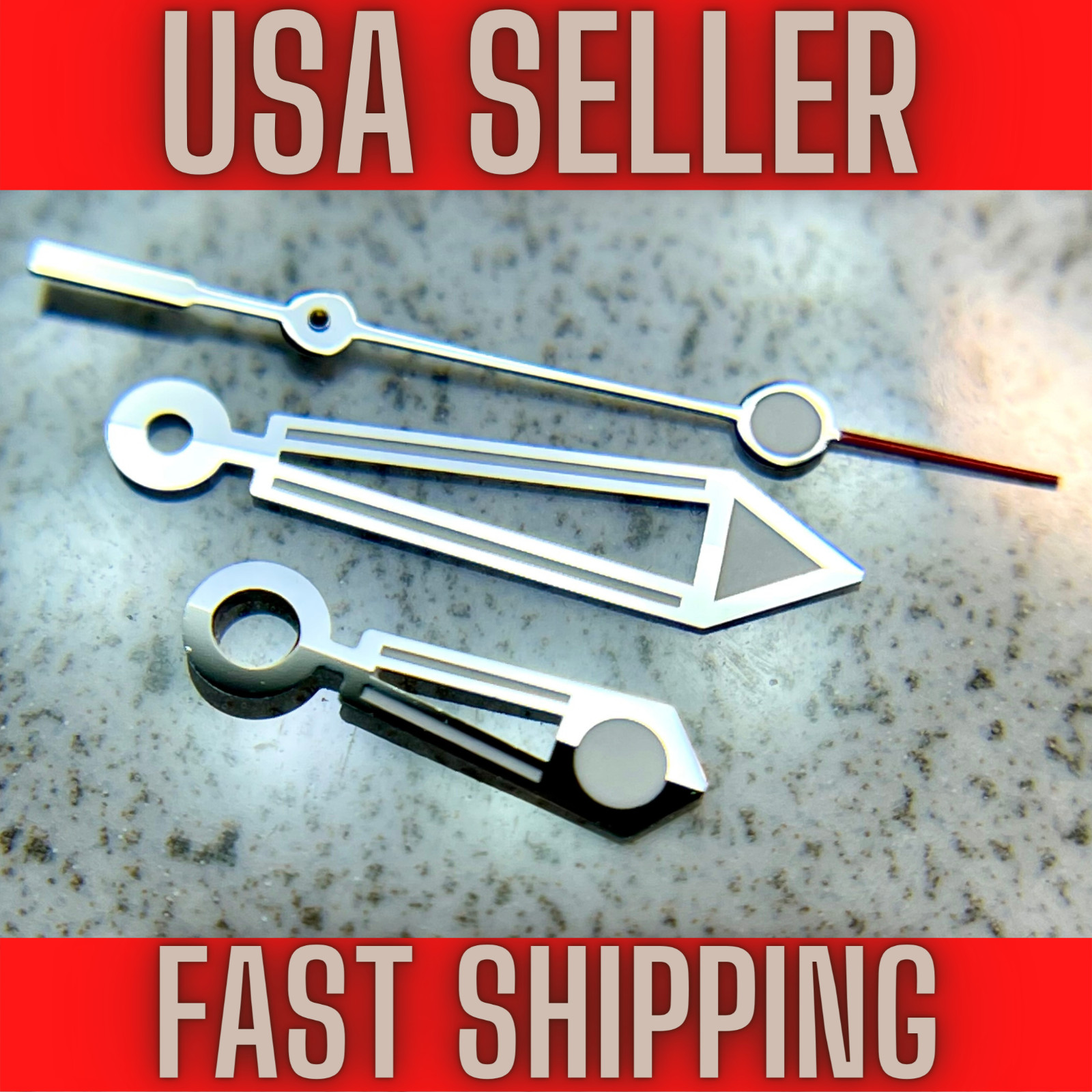 SILVER “SEAMASTER” Hands for Seiko NH35,NH36,7s26,7s36 SKX007. Green luminous