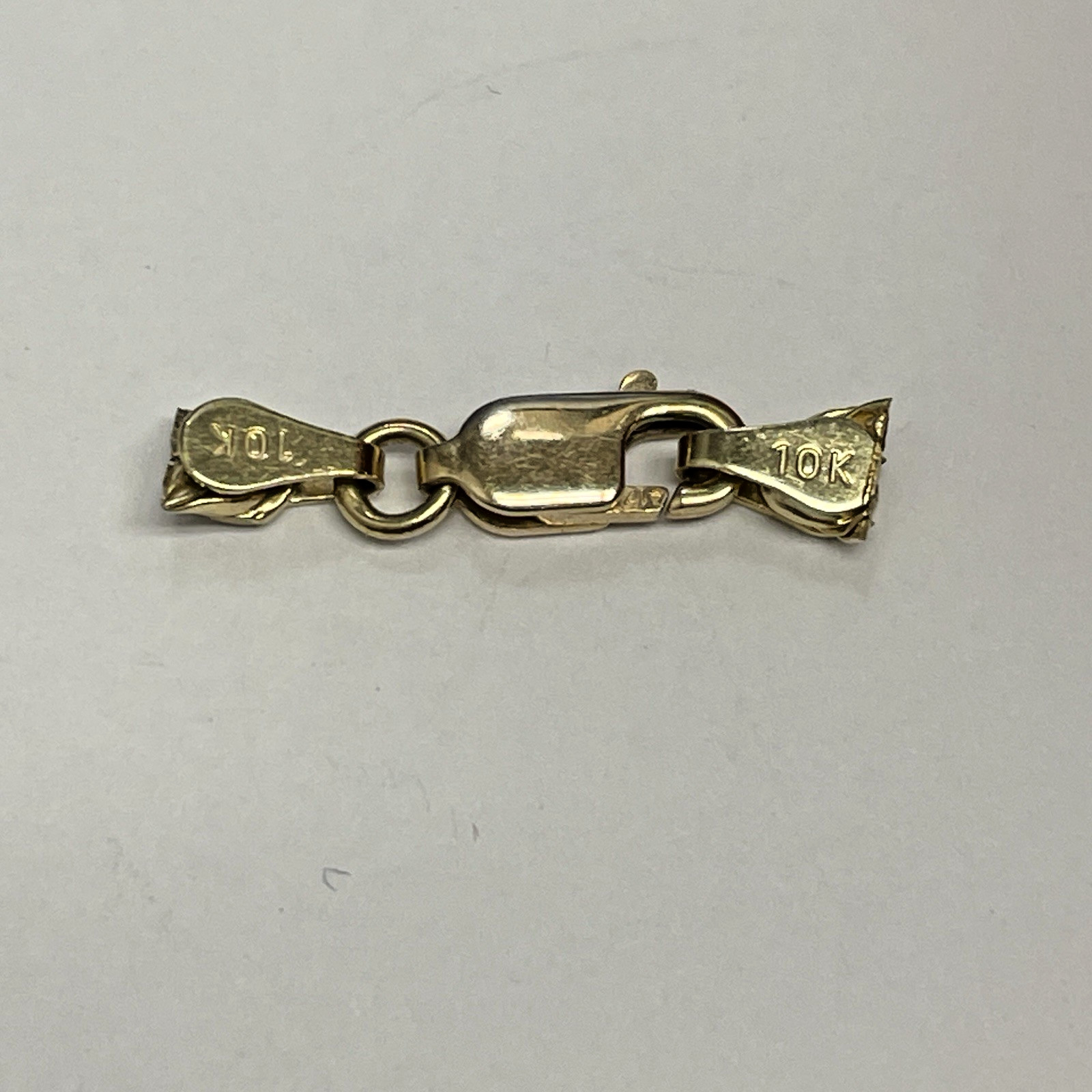 10k Yellow Gold Lobster Clasp & Jump Ring Chain End 4 x 10mm 0.7g