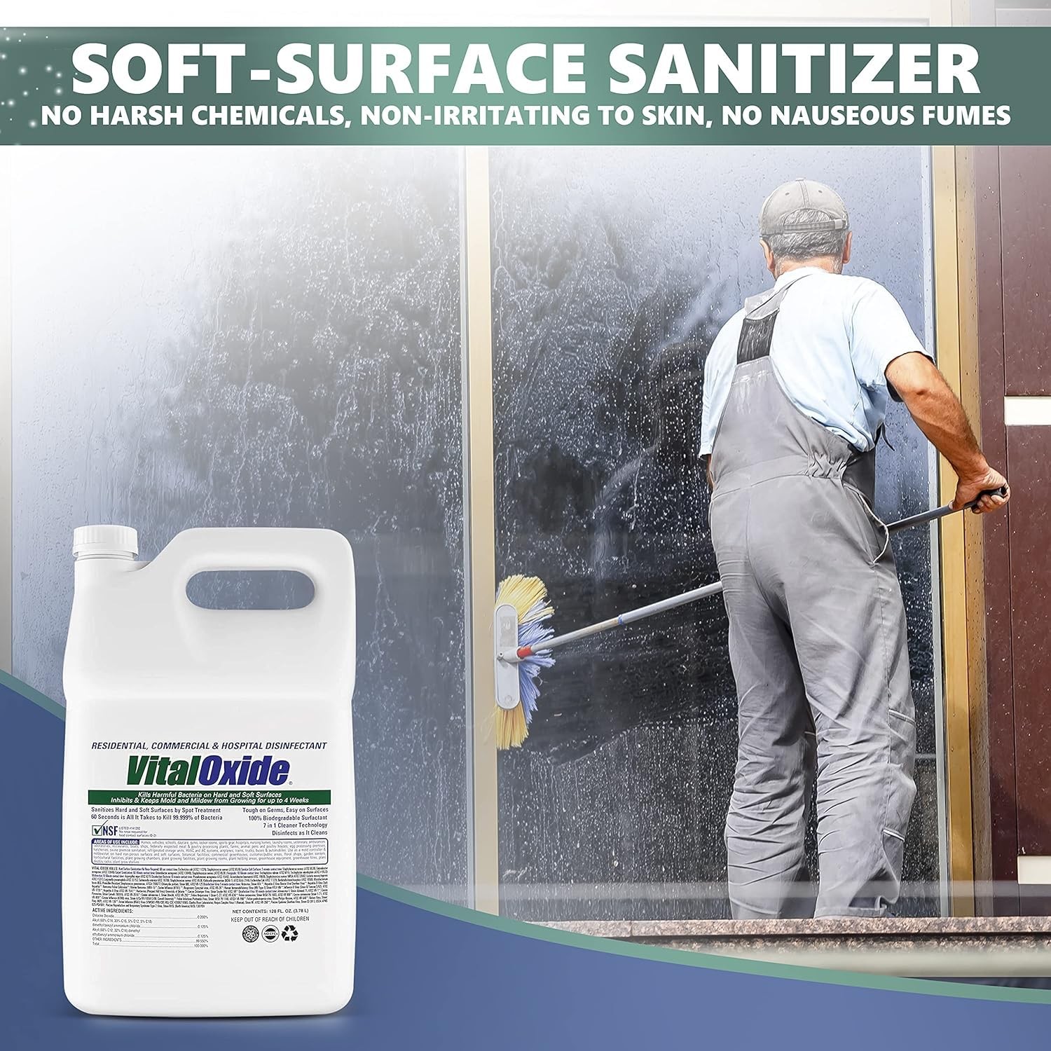Vital Oxide Disinfectant, Deodorizer, Cleaner, 128 Fl Oz (Pack of 1)